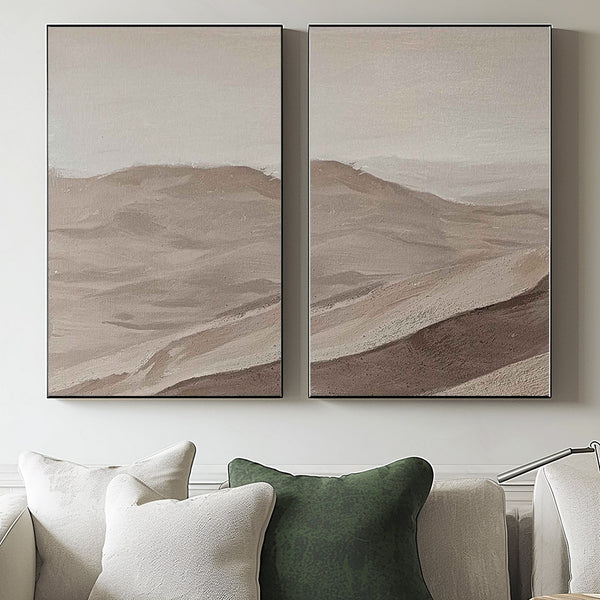 Neutral Tones Landscape Diptych