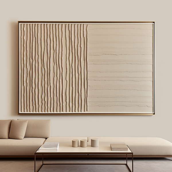 Linear Harmony Textured Canvas