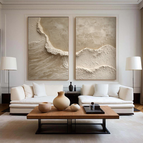 Dual Textured Coastal Wall Art