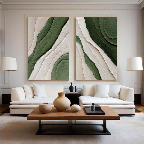 Verdant Waves Diptych